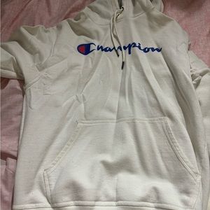 Medium white champion hoodie